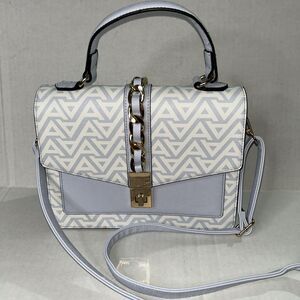 Aldo Womens Handbag Shoulder Blue White print